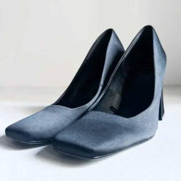 NWOT Zara Silk Block Heels - Picture 4 of 6